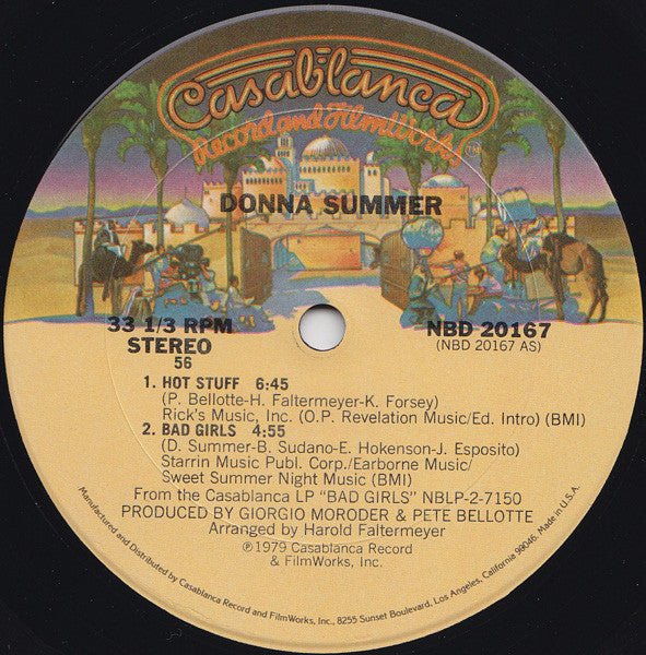 Donna Summer ‎– Hot Stuff / Bad Girls (VG+, Funda Generic) Box9