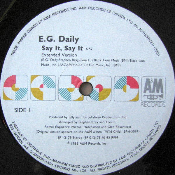E.G. Daily – Say It, Say It (VG+, Funda Generic) Box14