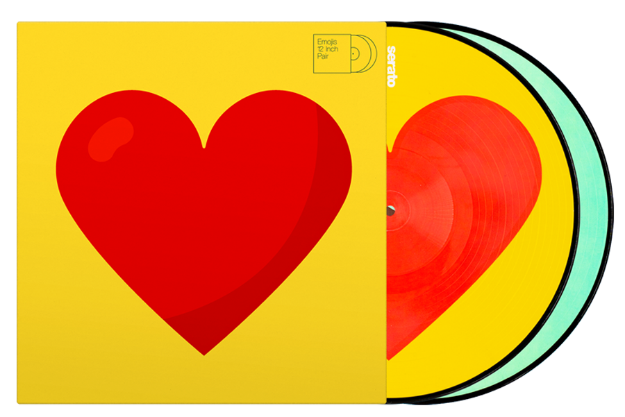 Timecode Vinilo Serato 12" Emoji Series #3 Donut-Heart (Par)