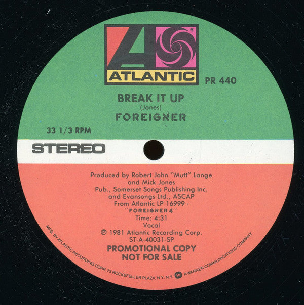 Foreigner – Break It Up (VG+, Funda Generic) Box21