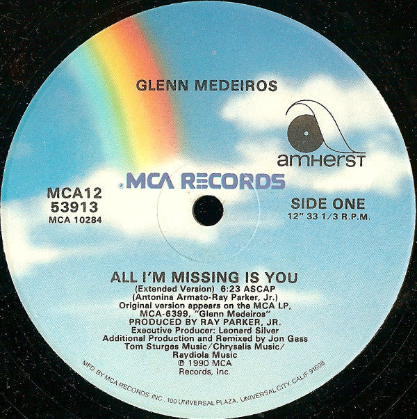 Glenn Medeiros – All I'm Missing Is You (VG+, Funda Generic) Box22