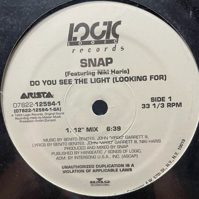 Snap Featuring Niki Haris – Do You See The Light (Looking For) (VG+, Funda Generic) Box17