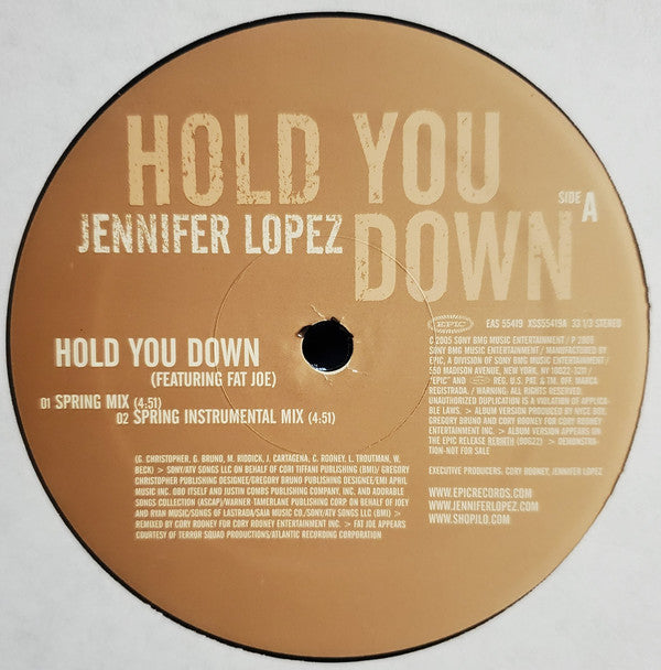 Jennifer Lopez – Hold You Down (VG+) Box 17