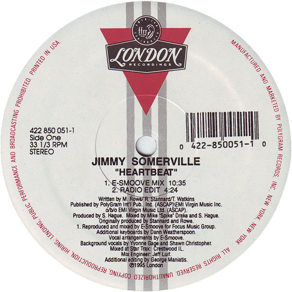 Jimmy Somerville – Heartbeat (VG+, Funda Generic) Box14