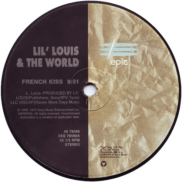 Lil' Louis & The World – French Kiss / Club Lonely (NM, Funda Generic VG+) Box26