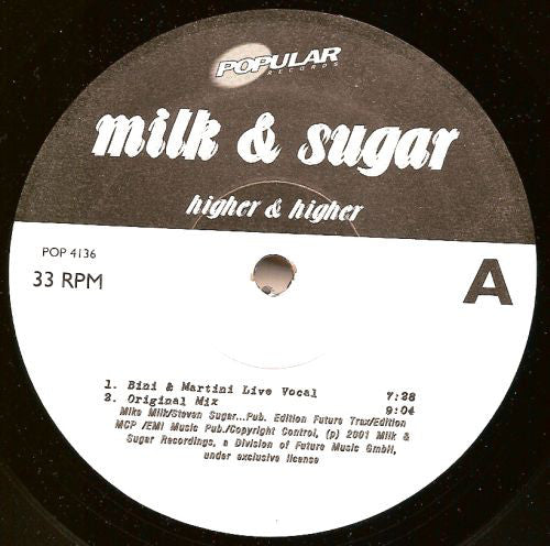 Milk & Sugar – Higher & Higher (VG+) Box22