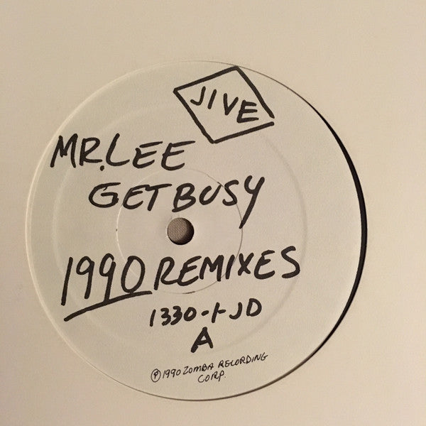 Mr. Lee ‎– Get Busy (1990 Remixes) (VG+) Box21