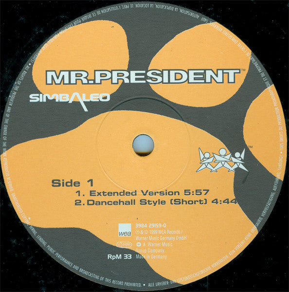 Mr. President – Simbaleo (VG+, Funda Generic) Box19