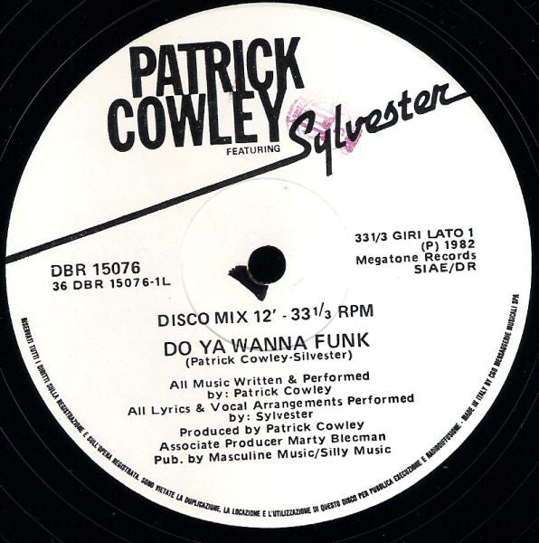 Patrick Cowley Featuring Sylvester – Do Ya Wanna Funk (Disco Mix 12') (VG+, Funda Generic) Box26