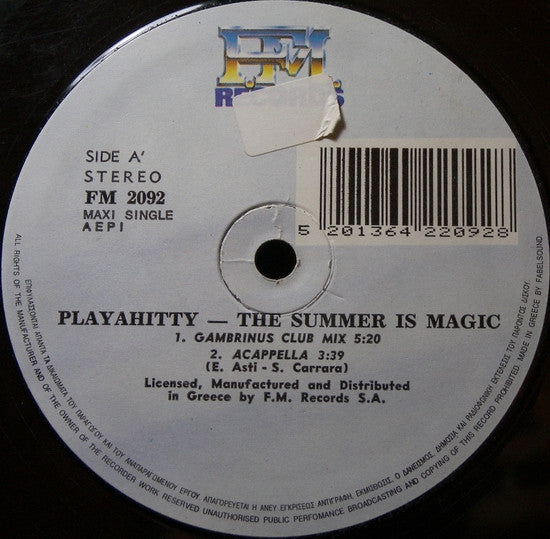 Playahitty – The Summer Is Magic (VG+, Funda Generic) Box13