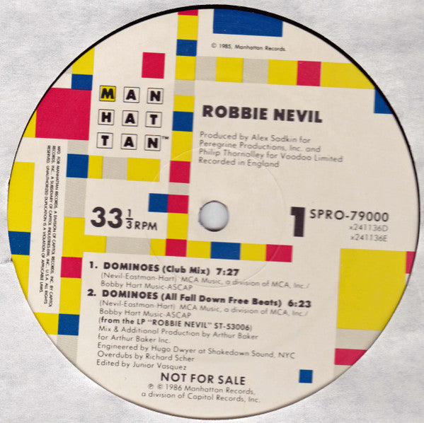 Robbie Nevil – Dominoes (NM, Funda Generic) Box10