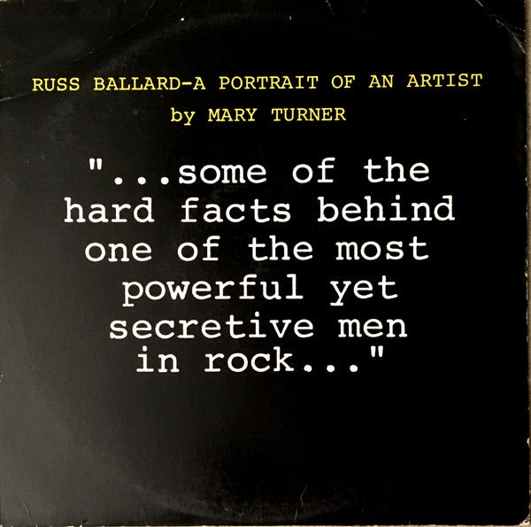 Russ Ballard, Mary Turner – A Portrait Of An Artist By Mary Turner (NM, Funda VG+) Box29