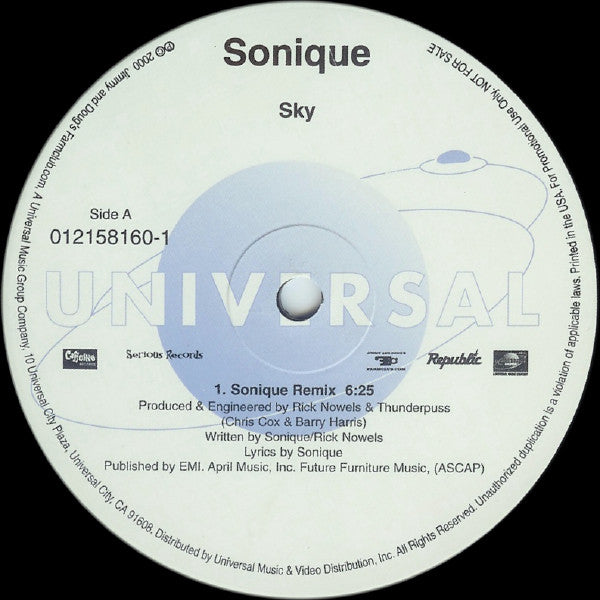 Sonique – Sky (Remixes) (VG+, Funda Generic) Box22