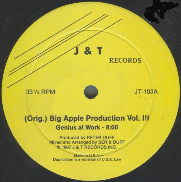 Various – (Orig.) Big Apple Production Vol. III [SELLADO] Box26