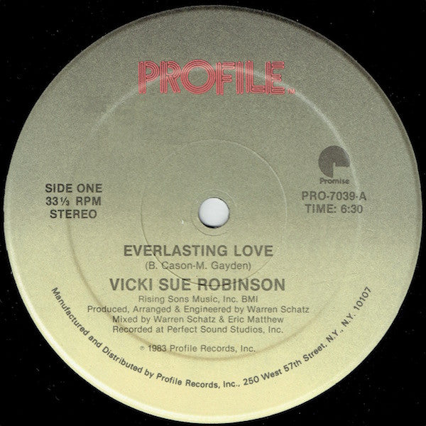 Vicki Sue Robinson ‎– Everlasting Love (VG+, Funda Generic) Box19