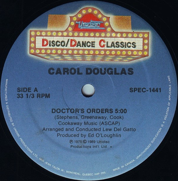 Carol Douglas – Doctor's Orders / I Want To Stay With You (VG+, Funda Generic) Box23