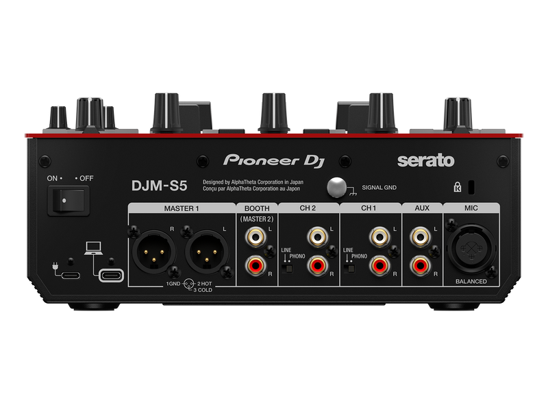 Mezcladora de DJ de 2 canales estilo scratch (rojo brillante) DJM-S5 (ENTREGA INMEDIATA INCLUYE 90 DÍAS POOL AUDIO Y VIDEO)
