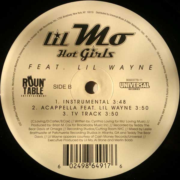Lil Mo Feat. Lil Wayne – Hot Girls (VG+, Funda Generic) Box24