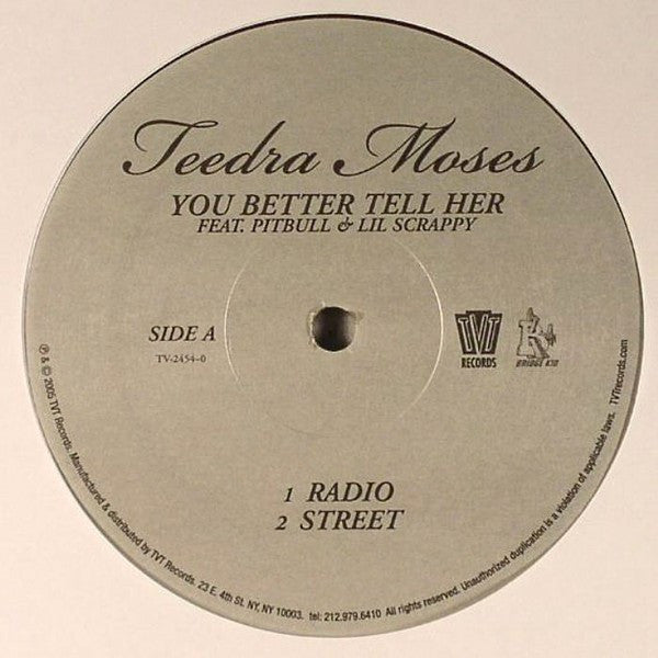 Teedra Moses Feat. Pitbull & Lil Scrappy – You Better Tell Her (VG+, Funda Generic) Box24